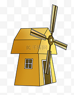 荷兰棕色风车景点