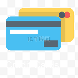 彩色圆角银行卡元素