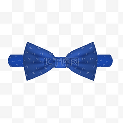 蓝色领带png图片_蓝色领带领结