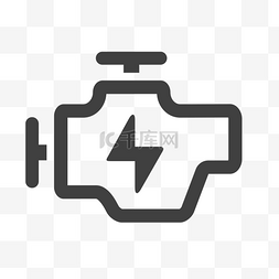 柴油发动机图标图片_扁平化发动机