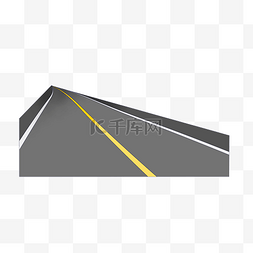 黄色的线条公路插画