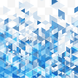 抽象三角形蓝色边框