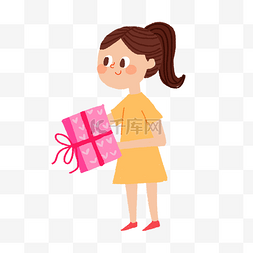 庆祝人的生日图片_拿着礼物的女人