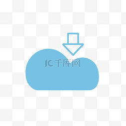 蓝色下降箭头图片_蓝色降温箭头