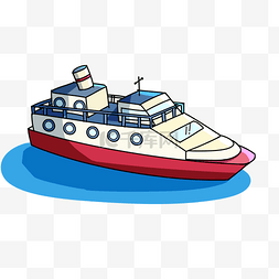 卡通立体旗帜图片_彩色立体创意航船元素