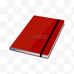 办公红色笔记本图片_办公文具笔记本