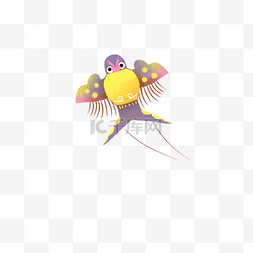 紫色调图片_棕色燕子风筝