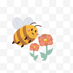 春天动物昆虫蜜蜂采蜜