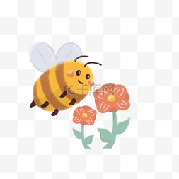 小蜜蜂字图片_春天动物昆虫蜜蜂采蜜