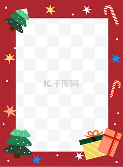 糖果边框边框图片_圣诞树信纸边框