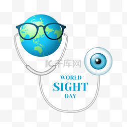 豹纹眼镜框图片_world sight day世界爱眼日听诊器