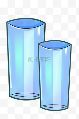 蓝色杯具图片_两个蓝色玻璃杯