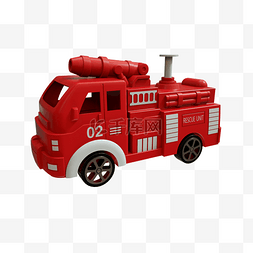 消防车元素图片_卡通玩具消防车