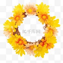 黄色鲜花花环