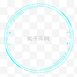 蓝色科技线条三角圆圈
