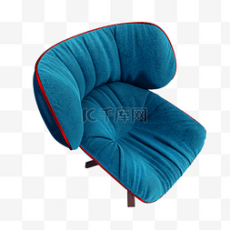创意椅子沙发图片_立体质感绒布椅子png图