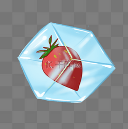 草莓冰块图片_草莓冰块小吃