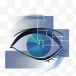 科技眼球素材图片_科技感视网膜识别