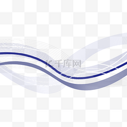 曲线面图片_蓝色波浪线条