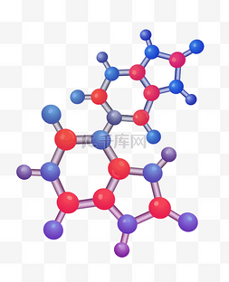 基因插画图片_化学分子结构插画