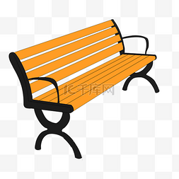 椅子公园图片_黄色公园椅子