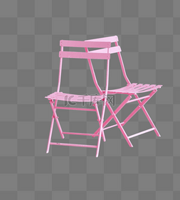 把套椅子图片_两把粉红色椅子