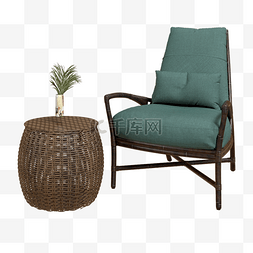 竹编沙发椅
