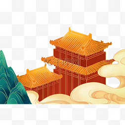 中国古建筑风景图片_建筑国潮中国风