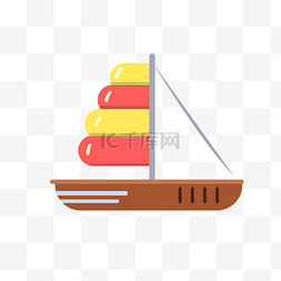 条形船帆船只