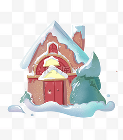 圣诞装饰小屋图片_圣诞装饰小屋雪景