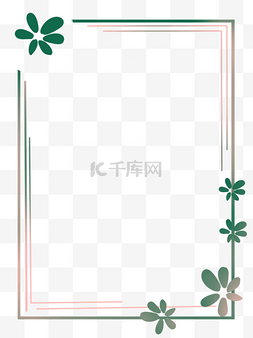 清新夏季海报图片_小清新绿色叶子插画装饰边框纹理