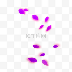紫色花瓣飘落特效