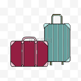 夏日旅游的行李箱