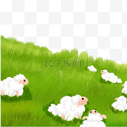 的草原图片_草原上的羊群
