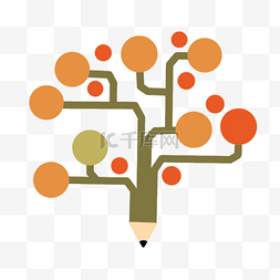 分类图标图片_彩色远点果树样式分类图标