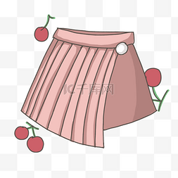 粉色短裙装饰插画
