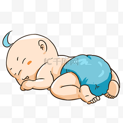 婴儿卡通睡觉图片_趴着睡觉婴儿