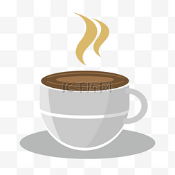咖啡杯热气图片_白色半圆形咖啡杯