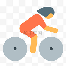 奥林匹克人物自行车运动图标