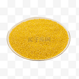 黄色一盆小米