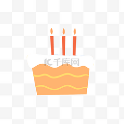点蜡烛的生日蛋糕