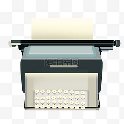 打字机按键图片_白色打字机