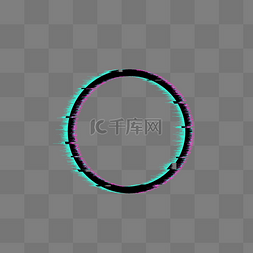科技感炫彩边框图片_炫彩故障风边框