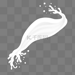 液体飞溅效果水花图片_飞溅液体仿真倾倒溅开的白色牛奶