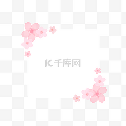 樱花节素材图片_清新唯美樱花花纹边框