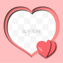 love框图片_母亲节边框心连心