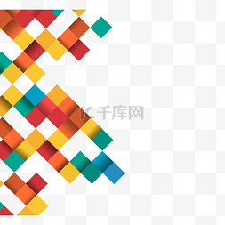 立体感方块图片_彩色立体感创意几何边框