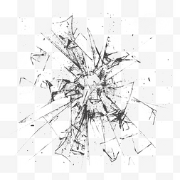 玻璃破裂图片_打碎玻璃裂痕元素