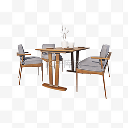 桌椅木质图片_仿真餐桌