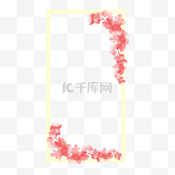 樱花海报背景素材图片_春夏樱花边框png素材